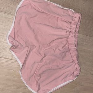 Pink Shorts with White Outline